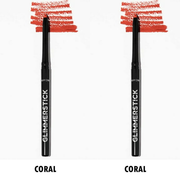 Avon Glimmersticks Retractable Lip Liner / CORAL / SET OF 2