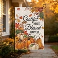 thumbnail image 5 of Zznnkj Fall Harvest Garden Flags 11.81x17.71 Inch, Pumpkin Maple Leaf Yard Banner for Autumn Thanksgiving Farmhouse Outdoor Porch Decorations, 5 of 6
