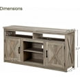 thumbnail image 2 of Farmhouse TV Stand for TVs Up to 65”, Tall Television Stand Entertainment Center, Rustic Barn Door 65 Inch Media TV Console with Open Shelves and Storage Space for Living Room, Gray Wash, 2 of 7