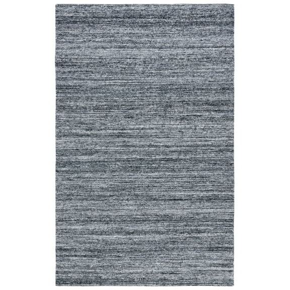 SAFAVIEH Mirage Lecia Striped Polyester Area Rug, Dark Gray/Ivory, 5' x 8'