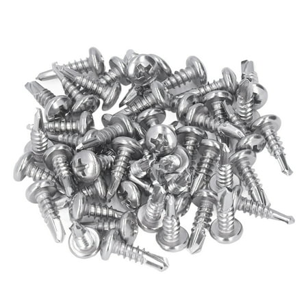 

Round Head Self Drilling Screws Set 200Pcs Rust Proof Self Drilling Screw Assortment Clean Accurate Thread M4.8x16 For Repair