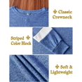thumbnail image 2 of T-Shirts Décontractés à Manches Longues Col Rond pour Femmes Blouses Chandails en Molleton Tuniques avec Poche, 2 of 5