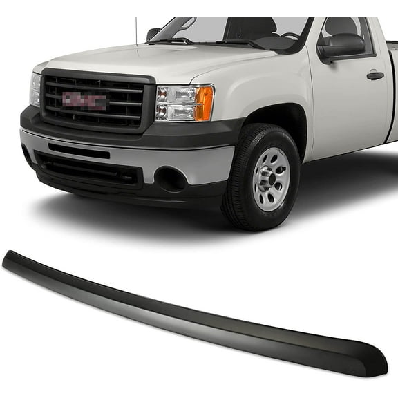 Kojem Truck Hood Molding Trim Compatible with 2007-2013 GMC Sierra 1500 2500HD 3500HD Moulding Black Replace For GM1235110 10385157