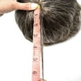 thumbnail image 5 of Toupee for Men Hairpiece Replacement System Male Prosthesis Full Poly Thin Soft Human Hair Piece 8X10 Injected PU Durable Skin Mens Wig #1B off Black, 5 of 8