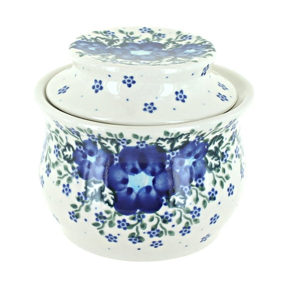 Blue Rose Polish Pottery Melanie French Butter Dish