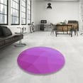 thumbnail image 4 of Ahgly Company Machine Washable Indoor Rectangle Transitional Fuchsia or Magenta Purple Area Rugs, 7' x 9', 4 of 7