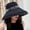 Black, variant on Dyfzdhu Sun Hats for Women Large Brim Double Sided Wear Ethnic Style Sunscreen Beach Bucket Hat Red