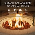 thumbnail image 6 of VENTOPYR Outdoor Propane Fire Pit Table w Terrazzo White Faux Stone 25.6-inch Round Base, 40,000 BTU Stainless Steel Burner, Wind Guard, Free Lava Rocks and Rain Cover, 6 of 8