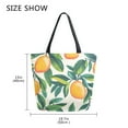 thumbnail image 5 of Large Canvas Bag 13.5x5.1x15 Inch Canvas Bag Shopping Canvas Bag Suitable For Outing Shopping Travel Out Of Large Capacity Storage Lemons and Leaves, 5 of 9