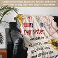 thumbnail image 3 of Sister Birthday Gifts, Sister Mothers Day Blanket Gift Ideas, Sisters Gifts from Sister, Presents for Sister on Valetines Day Christmas, Dear Sister Blanket, 60" * 50", 3 of 6