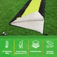 thumbnail image 3 of Wakeman Lightweight Camping Sleeping Bag for Kids and Adults, Neon Green, 3 of 7