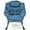 Navy, variant on Spaco Modern Polyester Fabric Lazy Chair, Accent Oversized Comfy Reading Chair, Thick Padded Cozy Lounge Chair with Steel Frame and Side Pocket for Living Room, Bedroom, Dorm, Navy