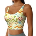 thumbnail image 2 of Bixox Women's Cartoon Snake8 Pattern Fitness Navel Tank Top U-Back Yoga Tank Top Sweatshirt Sports Bra, 2 of 7