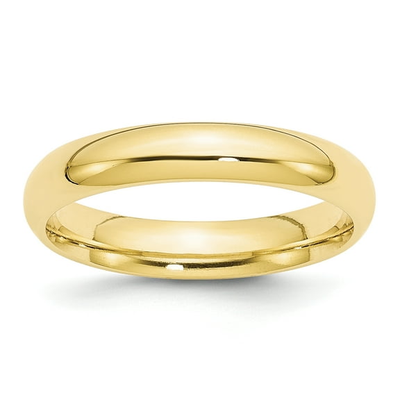 10k Yellow Gold 4mm Standard Comfort Fit Band Size 12.5