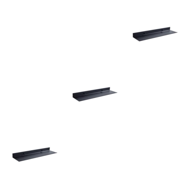 Bearachild Estante de pared de Metal repisa negro cocina baño ahorro de espacio estante espejo ducha esquina fuerte rodamiento organizador 40cm Type1 NO1