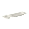thumbnail image 2 of Tuxton AMU-554 Vitrified China 2 Compartment Plate Pearl White - 13.5 x 3.88 x1 in. - 1 Dozen, 2 of 3