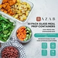 thumbnail image 6 of 30 PC Glass Food Storage Containers with Lids - Reusable Glass Meal Prep Containers for Lunch and Leftovers - Airtight & Leakproof Snap Locking Lids - Oven, Freezer, Microwave, Dishwasher Safe, 6 of 6