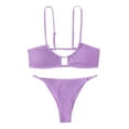 thumbnail image 2 of LSLJS Women's Solid Color Sexy Split Bikini Swimsuit Swimsuit Set, Women's Bikini Swimsuits, 2 of 3