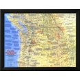 thumbnail image 2 of 1986 Pacific Northwest Map Side 1 Framed Print Wall Art By National Geographic Maps, 2 of 5