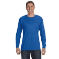 thumbnail image 4 of Gildan Men Heavy Cotton Long Sleeve T-Shirt, Crew Neck Classic Fit Tee, Assorted Color, 9 Pack, 2XL, 4 of 9