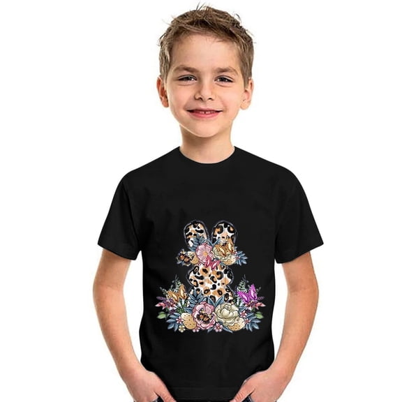 Vedolay Shein Tops For Boy Toddler Boys Outfit Short Sleeve T-Shirt Birthday Gift,Blue 5-6 Years