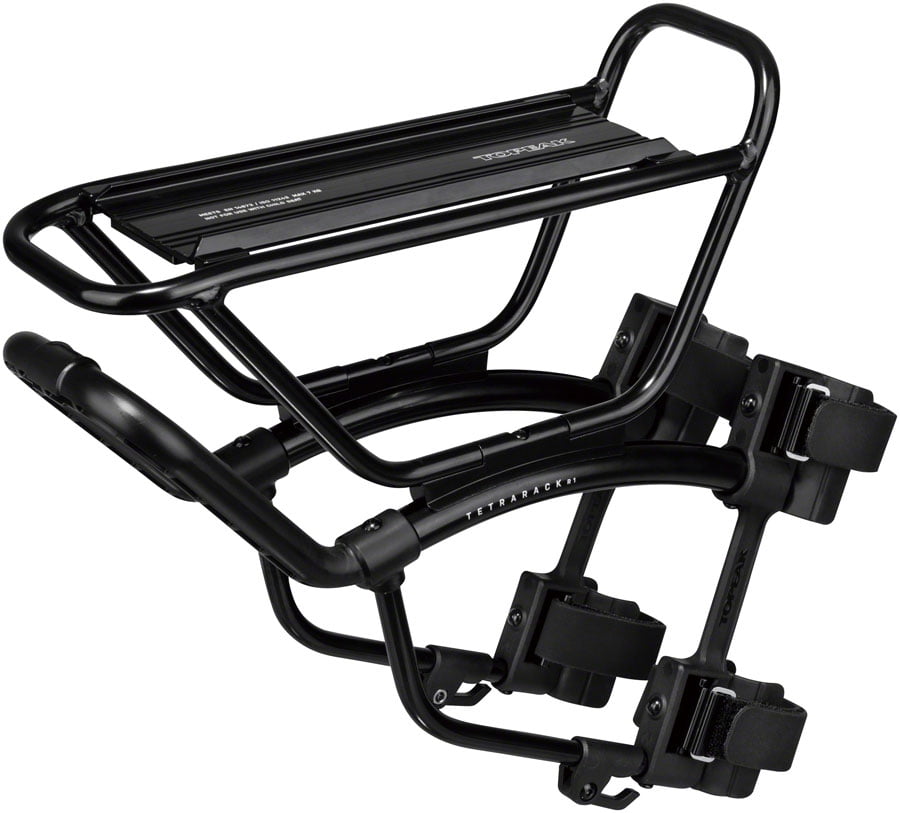 Topeak TetraRack R1 Front Rack for Gravel/Road Fork Blade Strap Mount, QuickTrack Compatible