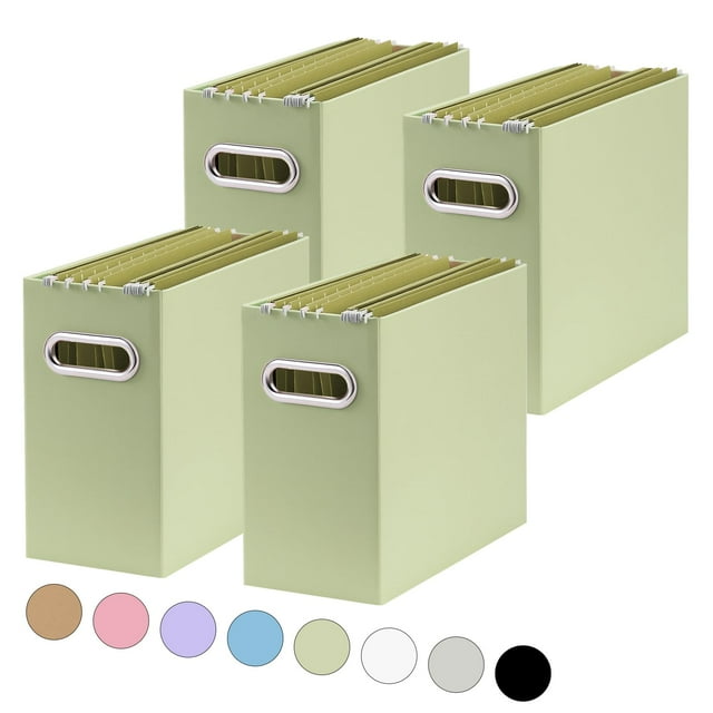 Organizador de archivos Oterri, paquete de 4 unidades, 31 x 13 x 25 cm, caja plegable