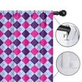 thumbnail image 4 of Blackout Kids Curtains,Pink Purple Checkered Pattern Childrens Insulated Curtains Set Of 2,Bedroom Essentials,Toddler Room Decor 42"x84", 4 of 5