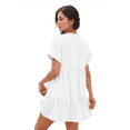thumbnail image 4 of Vestido de Corta con Escote en V y Volantes en el Bajo, Talla L, 4 of 10