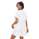thumbnail image 4 of Vestido de Corta con Escote en V y Volantes en el Bajo, Talla L, 4 of 10