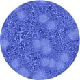 thumbnail image 1 of Ahgly Company Machine Washable Indoor Round Transitional Sky Blue Area Rugs, 4' Round, 1 of 7