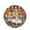 Crimson, Beige, Black, variant on Round Welcome Sign for Front Door, Kitchen Chefs Hanging Metal Farmhouse Wall Decor for Porch Entryway, Farmhouse Vintge Cooking Black Beige Plaid Decoration for Holiday Housewarming Gift, 12 in