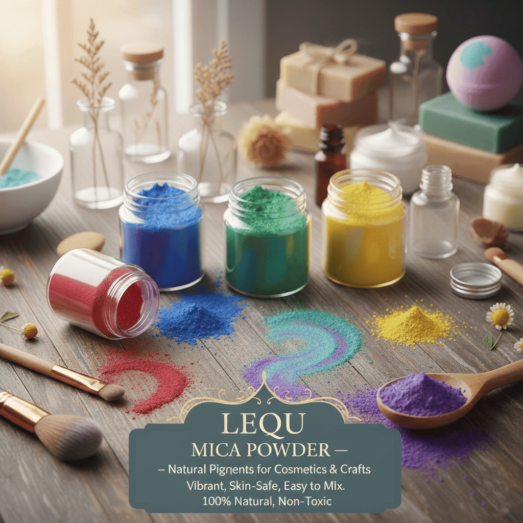 LEQU 10g 24-Color Shimmer Mica Powder 24 Pack