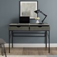 thumbnail image 4 of Walker Edison Modern Eclectic Faux Shagreen Writing Desk, Grey, 4 of 11