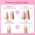 thumbnail image 2 of Christmas Press On Nails Short Almond Green Fake Nails - False Nails with Designs White Snowflake Full Cover Matte Glue On Acrylic Nails for Women 24 Pcs, 2 of 24