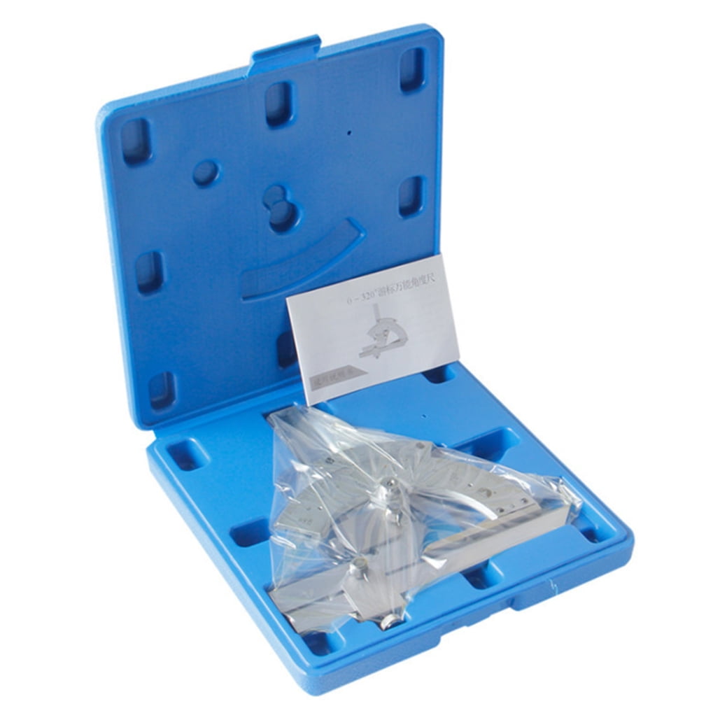 OUNONA Plated Universal Protractor with Fine Adjustment, Extension for Precise Angle Measurement Tool