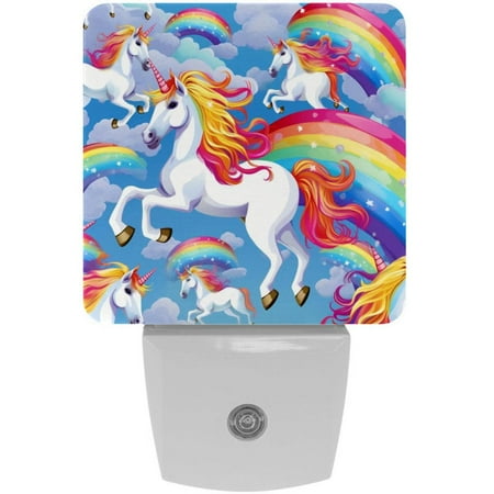 

Rainbow Unicorns LED Square Night Lights - Stylish and Energy-Efficient Illumination for Any Room - Set of 2