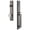 Antique Pewter, variant on Grandeur Cardgrbor_Esetd_Na Carre Solid Brass Rose Dummy Full Plate "D" Grip Handleset -