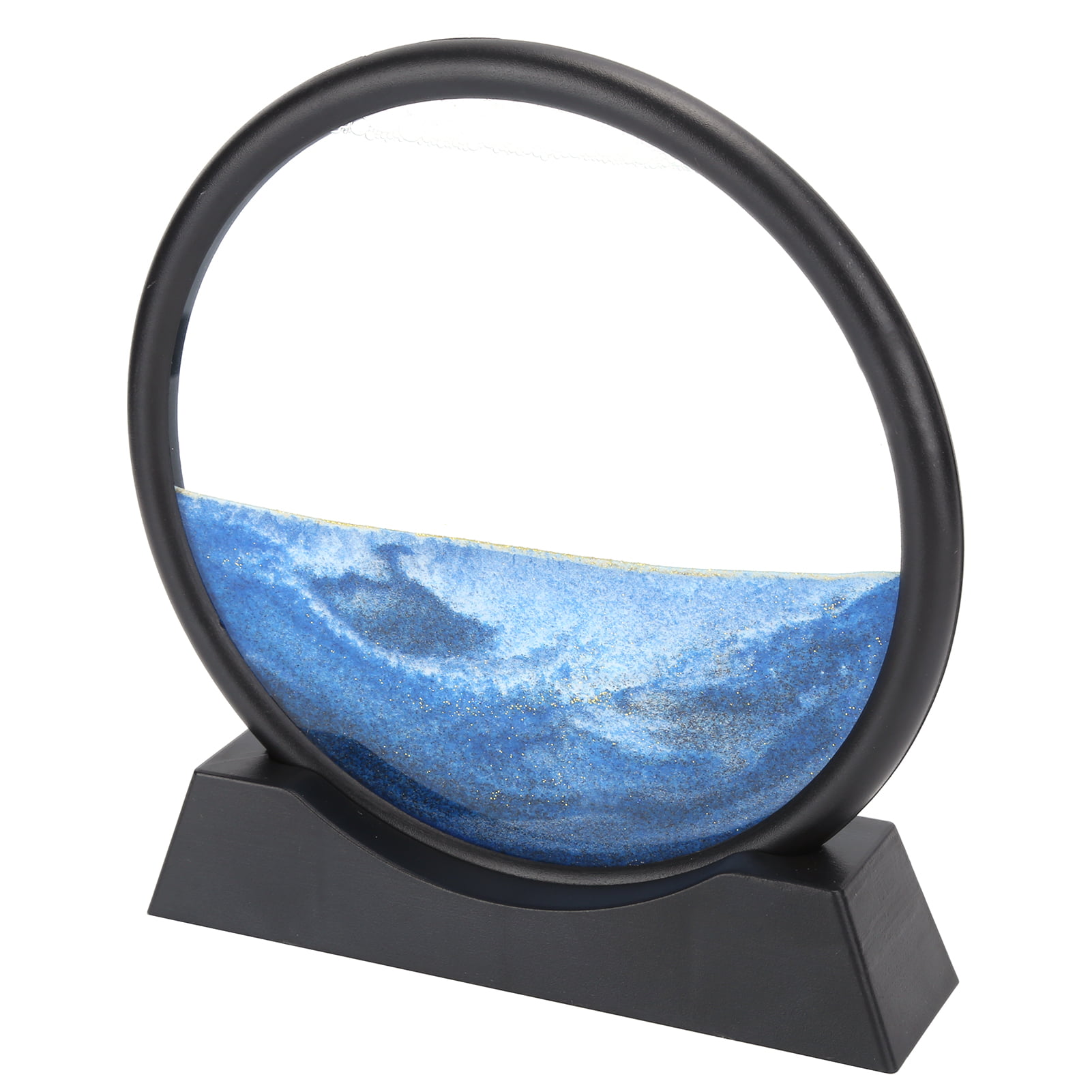 5''/7''/10'' Framed Moving Blue Sand Time Glass Picture Art Home Desk Decor Gift 