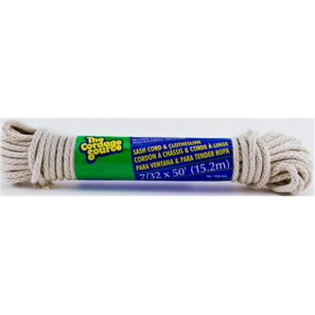 

Cordage Source 53S-WA No.10 x 100 ft. Solid Braided Cotton Sash Cord