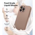 thumbnail image 5 of Magnetic for iPhone 15 Pro Max Case, [Compatible with Magsafe] [Food Grade Silicone] Upgraded Camera & Screen Protection Phone Case with [2 Screen Protectors], 6.7 inch, Light Brown, 5 of 15