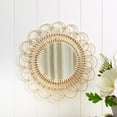 thumbnail image 3 of Natural Rattan Mirror - Round or Flower, 3 of 5