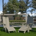 thumbnail image 2 of Flash Furniture Sawyer Poly Resin Wood Adirondack Chair - Gray (Set of 2), 2 of 9