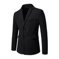 thumbnail image 4 of Hueook Blazers for Men Big Tall Men's Two Piece Suit Long Sleeve Business Wedding Party Jacket Vest Pants Coats for Men, 4 of 6