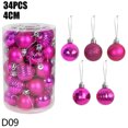 thumbnail image 3 of 12/24/34 piezas de bolas navideñas de oro rosa para decoración de jardín, hogar, árbol de Navidad, adornos colgantes, decoración navideña, Año Nuevo, Navidad, 3 of 5
