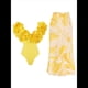 thumbnail image 1 of Traje de Baño de una Pieza para Mujer, Falda Cruzada, Pareo, Bikini con Estampado Floral Retro. Traje Amarillo L, 1 of 8