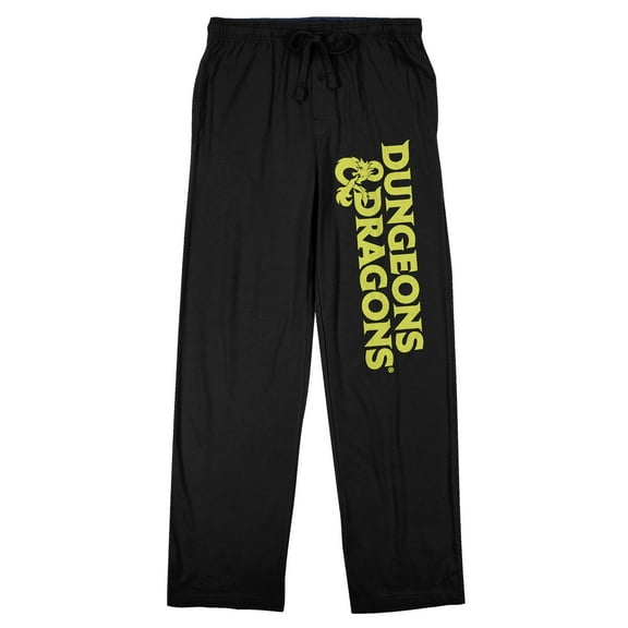 Dungeons & Dragons Logo Men's Black Sleep Pajama Pants-XXL