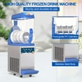 thumbnail image 2 of Slushie Machine Commercial - 500W 15L Tanks Commercial 110V Slushy Maker Machine 304 Stainless Steel Margarita Machines Efficient Cooling The Ideal Slushie Machine for Bars Cafes Restaurants, 2 of 6