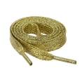 thumbnail image 1 of Cordones De Zapatos Brillo Metálico Brillante Cuerdas Planas Con Purpurina Para Zapatillas Luz De Oro 150cm/59.06, 1 of 6