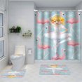 thumbnail image 1 of Cortina de ducha con estampado digital de flamencos Cortina de baño de poliéster Cortinas de ducha para baño, 1 of 6